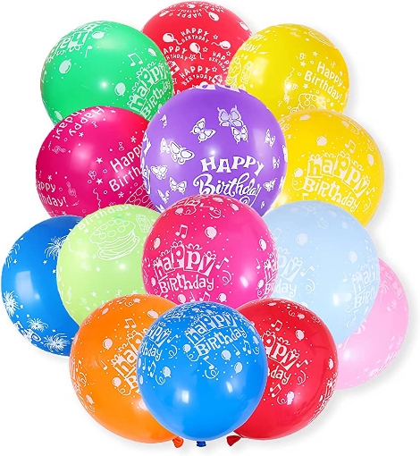 Picture of Assorted Happy Birthday balloons 10 Pcs