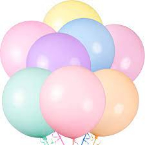 Picture of Assorted Pastel Latex balloons 10 In. 20 Pcs.