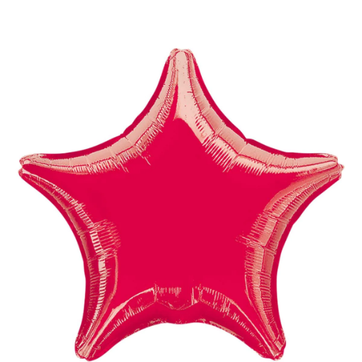 Picture of Red Star Shape Foil Balloon 18 In.