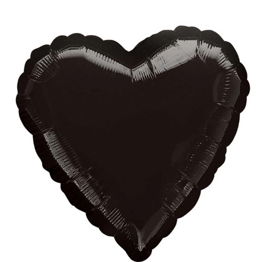 Picture of Black Heart Shape Foil Balloon 18 inch