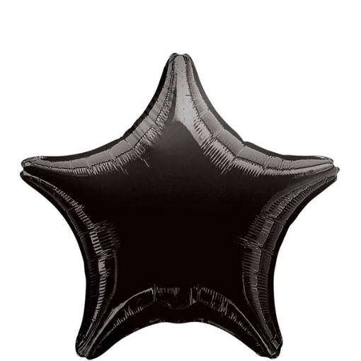 Picture of Black Star Shape Foil Balloon 18 inch