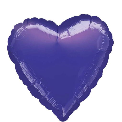 Picture of Purple Heart Shape Foil Balloon 18 inch