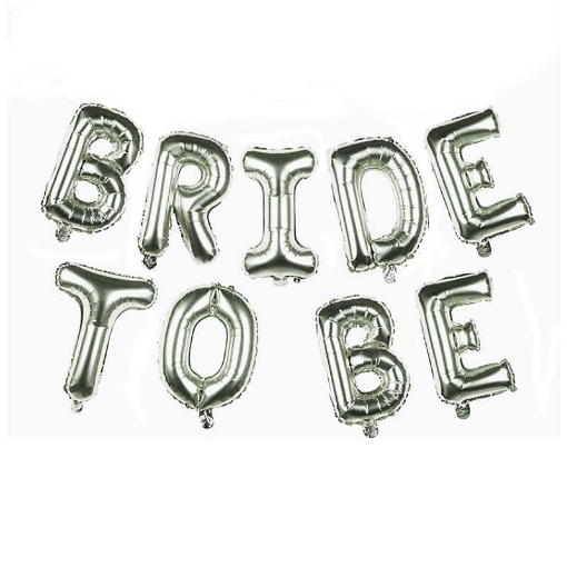 Picture of Silver Bride To Be Letters Foil Balloon