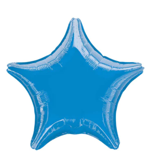 Picture of Light Blue Star Shape Foil Balloon 18 In.