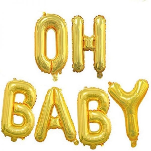 Picture of Golden Oh Baby Letter Foil Balloon