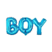 Picture of Boy Metallic Foil Letter Balloons