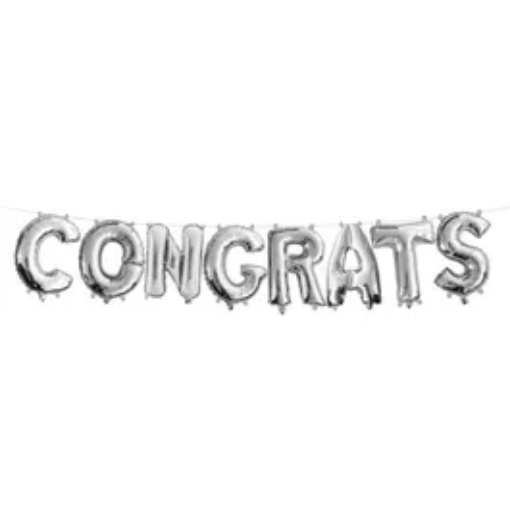 Picture of Silver Congrats Foil Balloon 