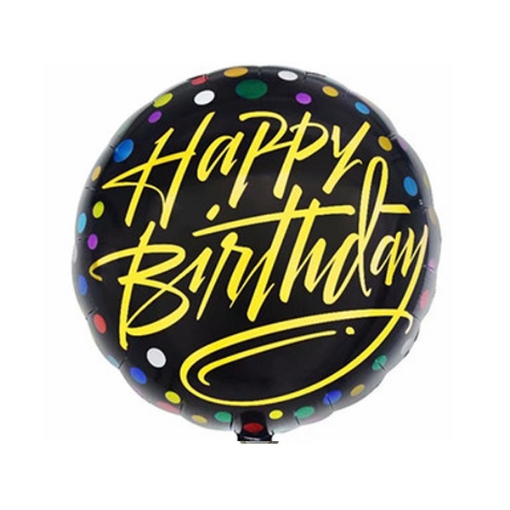 Picture of Happy Birthday Round Foil Balloon 18 Inch