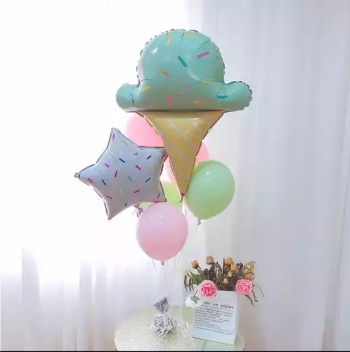 Picture of Ice Cream Foil Balloon Set 7 Pcs.