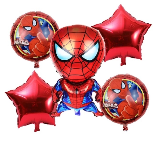 Picture of Spider Man Balloon Bouquet 5 Pcs Set