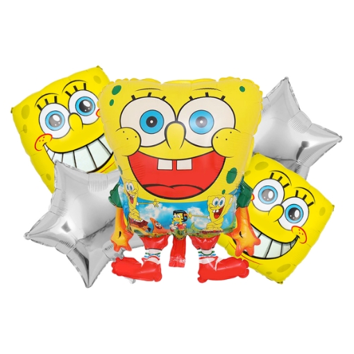 Picture of Sponge Bob Balloon Bouqet 5 Pcs Set