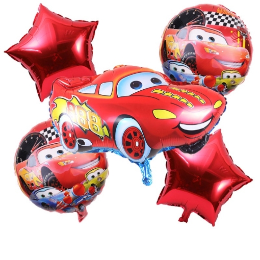 Picture of Cars Balloon Bouquet 5 Pcs Set