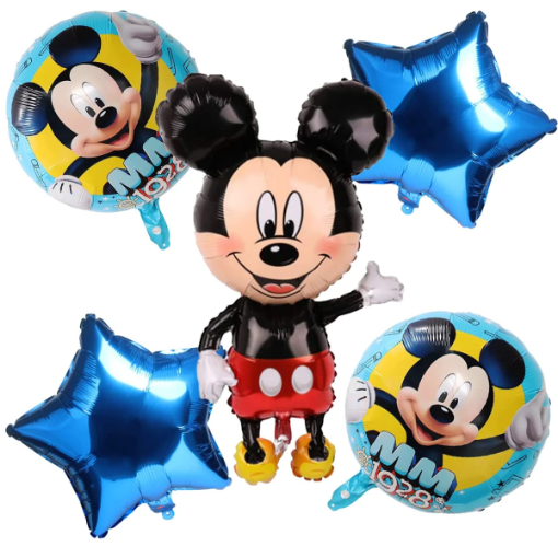 Picture of Mickey Mouse Balloon Bouquet 5 Pcs. Set