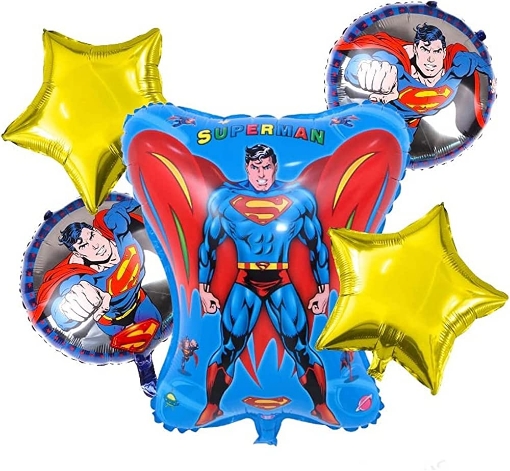 Picture of Superman Balloon Bouquet 5 Pcs Set