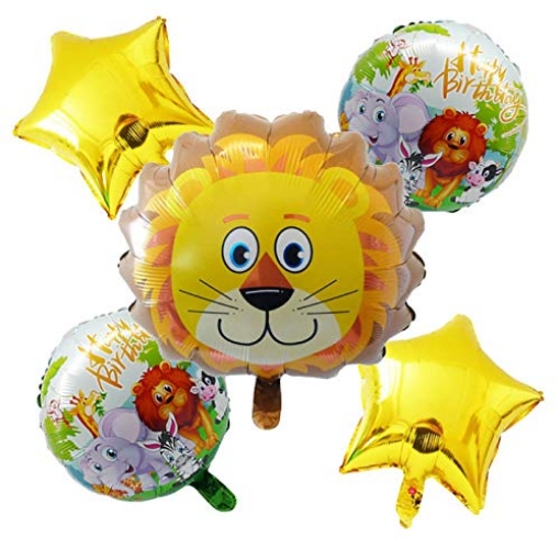 Picture of Jungle Animals Balloon Bouquet 5 Pcs Set