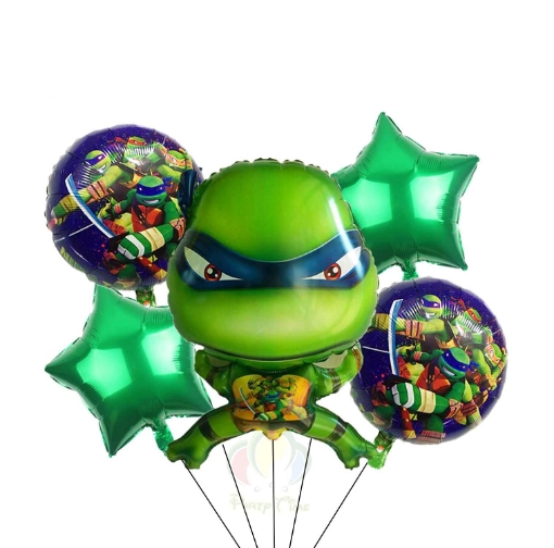Picture of Teenage Mutant Ninja Turtles Balloon Bouquet 5 Pcs Set