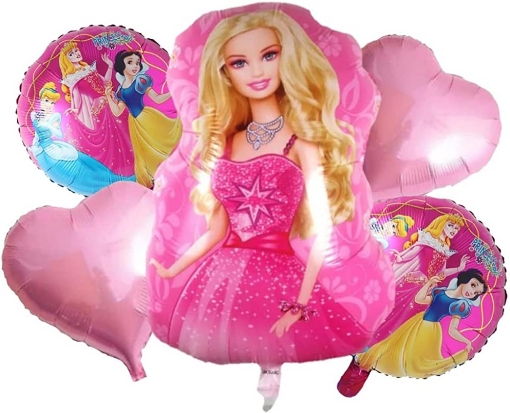 Picture of Barbie Balloon Bouquet 5 Pcs Set