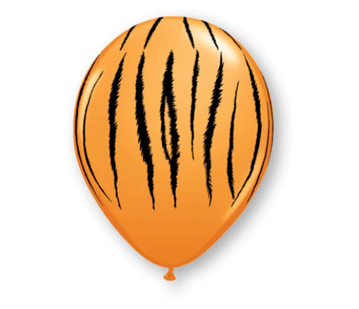 Picture of Stripe Orange Latex balloons 10 pcs 