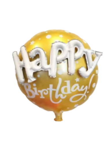 Picture of 3D Happy Birthday Round Shape Foil Balloons