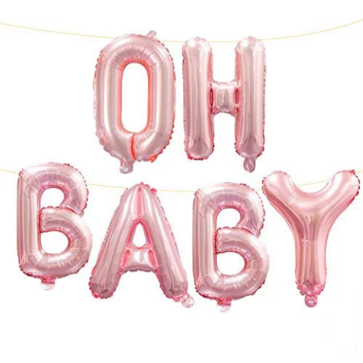 Picture of Pink Oh Baby Letter Foil Balloon