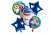 Picture of Blue Baby Shark Balloon Bouquet 5 Pcs. Set