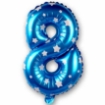 Picture of Blue Stars Number Foil Balloons
