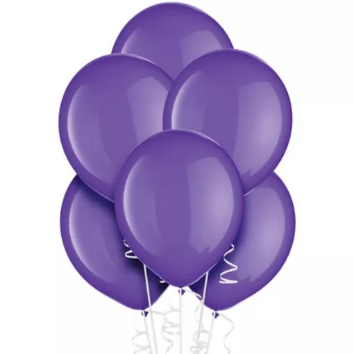 Picture of New Purple Latex balloons 10 In. 20 Pcs.