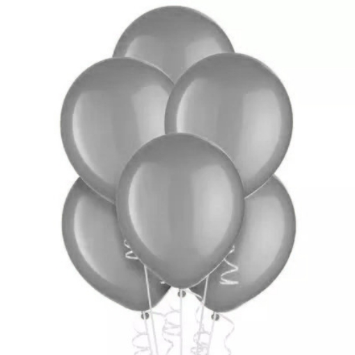 Picture of Grey Latex balloons 10 In. 20 Pcs.