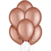 Picture of Shiny  Metallic Rose Gold Latex balloons 10 In. 10 Pcs.