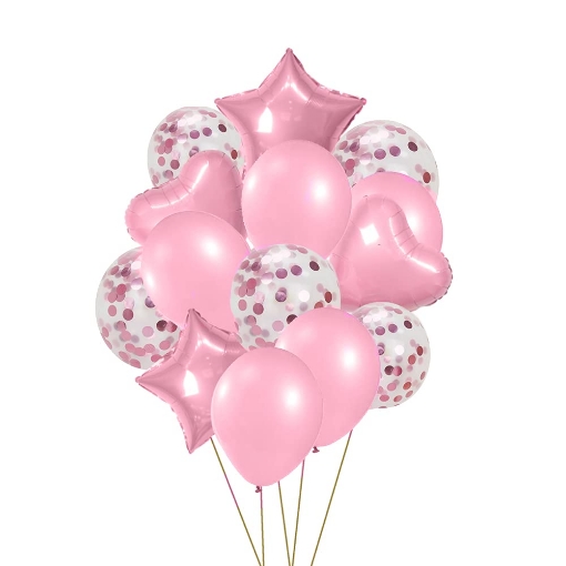 Picture of Pink balloons Set 14 pcs 