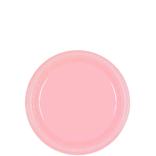 Picture of New Pink Plastic Plates 7In, 10Pcs