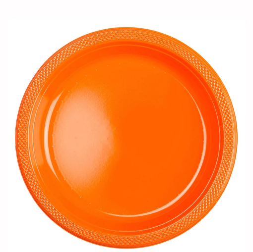 Picture of Orange Peel Plastic Plates 9In, 10Pcs