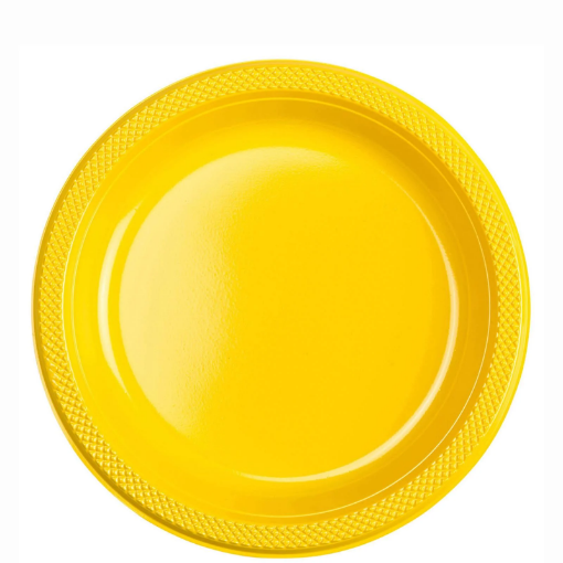 Picture of Yellow Sunshine Plastic Plates 10 Pcs.