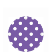 Picture of New Purple Dots Round Party Paper Plates 10 Pcs.