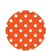 Picture of Orange Peel Dots Round Party Paper Plates 10 Pcs.