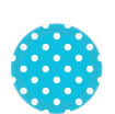 Picture of Caribbean Blue Dots Round Paper Plates 10 Pcs.