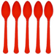 Picture of Apple Red Plastic Spoons 20 Pcs