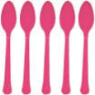 Picture of Bright Pink Plastic Spoons 20 Pcs