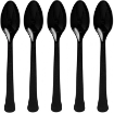 Picture of Jet Black Plastic Spoons 20 Pcs