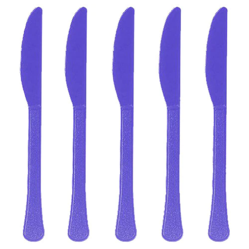 Picture of Dark Purple Plastic Knives 24 Pcs