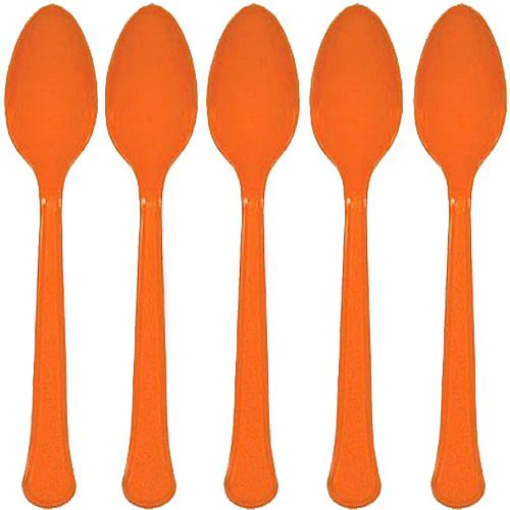 Picture of Orange Peel Plastic Spoons 24 pcs