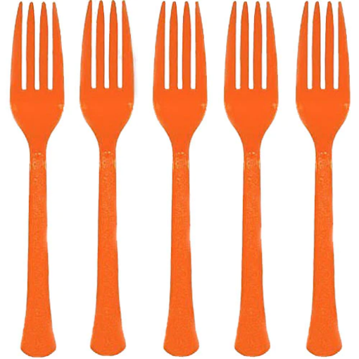 Picture of Orange Peel Plastic Forks 24 pcs