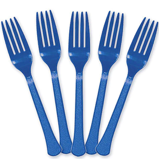Picture of  Bright Royal Plastic Forks 24 Pcs