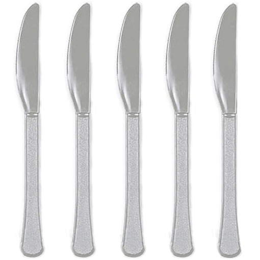Picture of Silver Plastic Knives 24 Pcs
