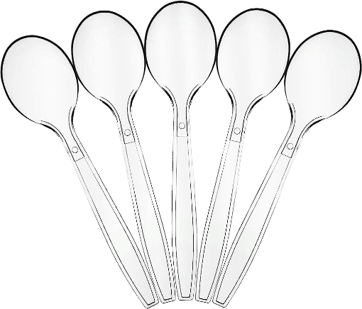 Picture of Clear Plastic Spoons 24 Pcs