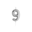 Picture of Silver Mini Number Candle For Birthday Cakes