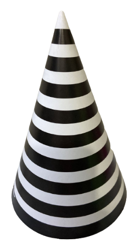 Picture of Black  And White Stripes Birthday Caps