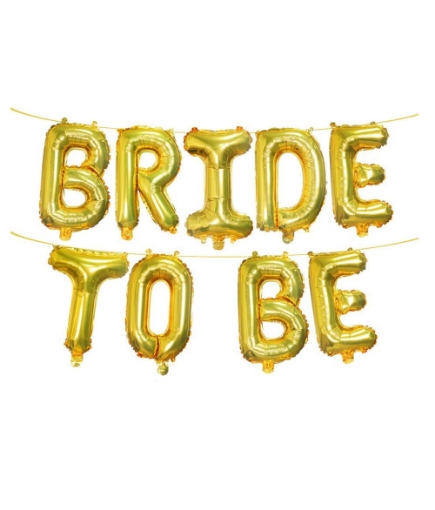 Picture of Golden Bride To Be Letters Foil Balloon