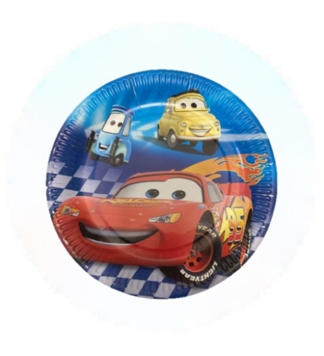 Picture of Cars Round Paper Plates 7in, 10 pcs