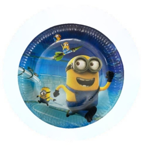 Picture of Minions Round Paper Plates ,10 pcs